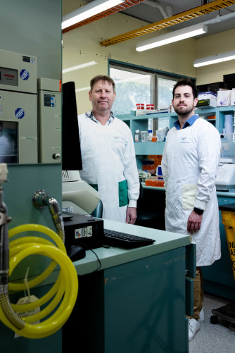 Professor Philip Hansbro, left, director of the Centenary UTS Centre for Inflammation in Sydney, and his colleague Matt Johansen. Hansbro says “the better we understand inflammation, the better we’ll be able to widen our arsenal of treatments.”