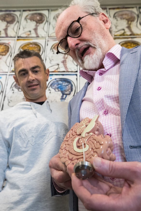 Professor Mark Cook and patient Adam Daly.