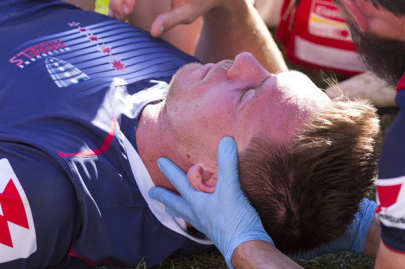 Wallaby Dane Haylett-Petty suffered a concussion in Round 5 for the Rebels.