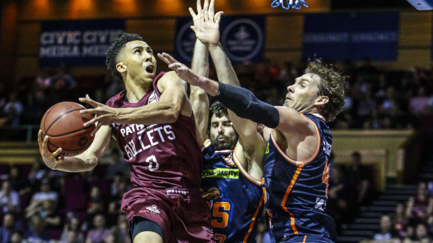 Travis Trice of the Bullets in action during the round 6 NBL game between the Brisbane Bullets and the Cairns Taipans at Brisbane Convention and Exhibition Centre on Sunday.