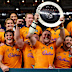Harry Wilson of the Wallabies celebrates with the Mandela Plate.