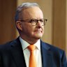 Anthony Albanese at the National Press Club on Tuesday.
