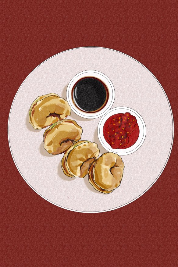 Crispy saltbush cakes, Billy Kwong. Surry Hill.