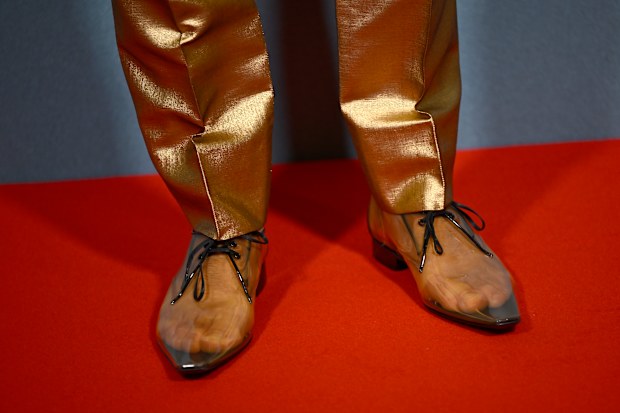 Alexander Skarsgård in transparent shoes at the Wicker Screening during the 70th BFI London Film Festival at BFI Southbank on October 8, 2026 in London, England.