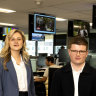 2024 Brisbane Times trainees Catherine Strohfeldt and William Davis.