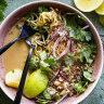 Quick red curry and noodle soup.