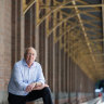 Charles Sowerwine, chair of the Royal Historical Society of Victoria outside Goods Shed No 2. 