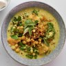 Add this delicious and inexpensive spiced chickpea, coconut and ginger curry to your winter arsenal.