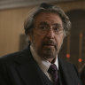 Al Pacino as Meyer Offerman and Logan Lerman as Jonah Heidelbaum in Hunters.