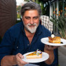 Preston enjoying tarts at Millstone Patisserie.