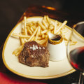 Steak frites at L’Auberge du Bout du Monde.