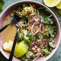 Quick red curry and noodle soup.