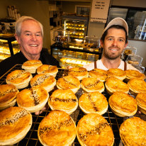 Pat Cremean (right) is following in his father Terry’s footsteps at Pieman’s Son.