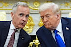 Canadian Prime Minister Mark Carney and US President Donald Trump. Polling shows Canadians see Trump and the US relationship as the second-most important national issue.