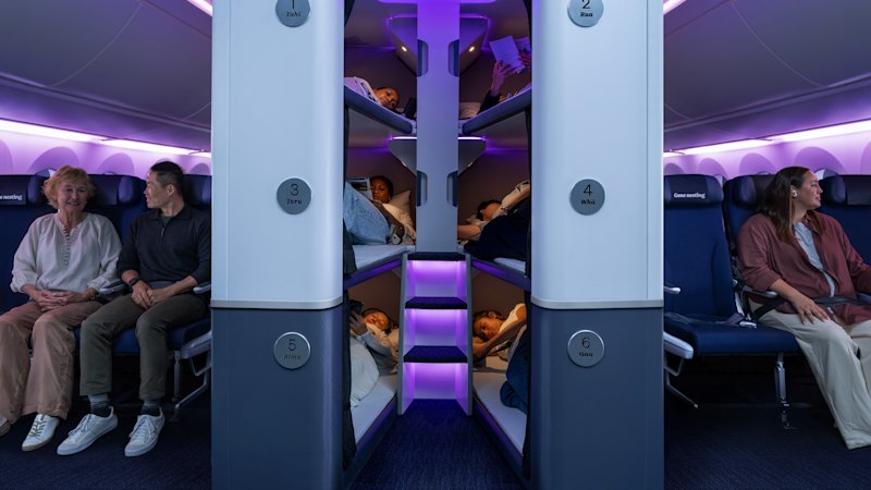 Air NZ reveals launch date, pricing for economy class bunk beds
