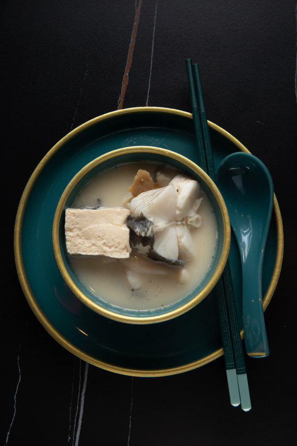 Murray cod in original broth.