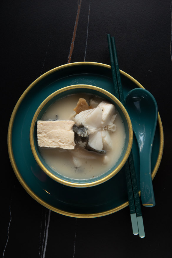 Murray cod in original broth.