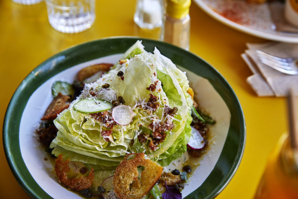 The wedge salad at Happyfield. There will be two new salads on the menu at Happy Shop. 