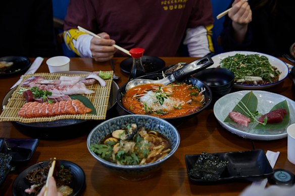 An array of dishes at GetBawi.