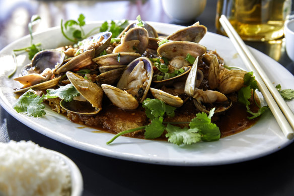 Go-to dish: Pipis with XO sauce.