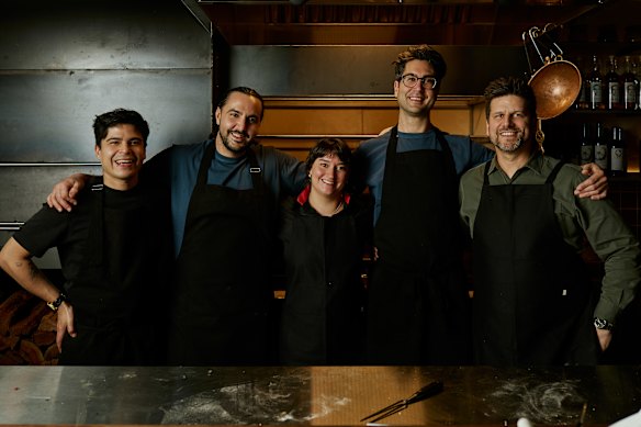Chef-owner Tom Sarafian (second from left) with members of his team.