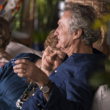 Facing the challenges of ageing: Greta Scacchi and Bryan Brown in Palm Beach.