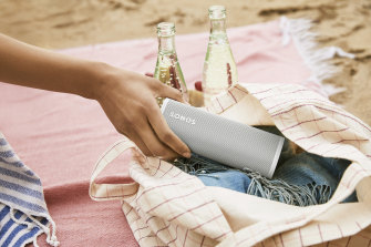 The Sonos Roam can stand vertically or lay flat, is protected against the elements and sounds great.
