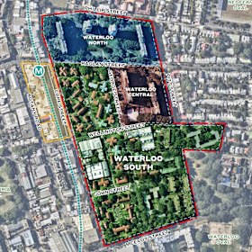 Waterloo South represents about 65 per cent of the estate, which is being redeveloped adjacent to the future metro train station.