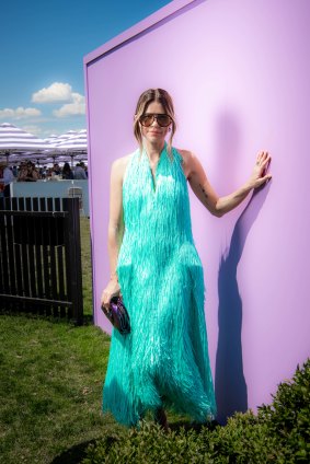 Erin Deering at last year’s Melbourne Cup wearing Bottega Veneta.
