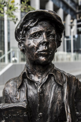 The James Martin statue in Parramatta by sculptor Alan Somerville.