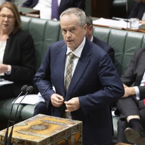 NDIS Minister Bill Shorten during question time on Thursday.