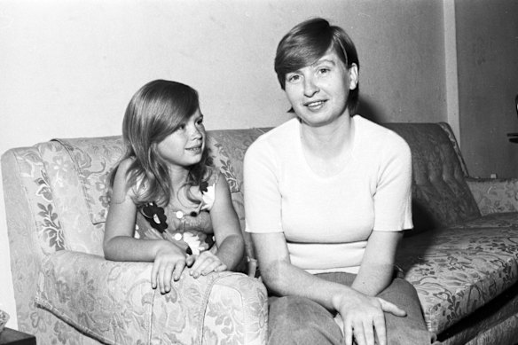 Mary Gaudron, 31, at home in Sydney  with daughter Danielle. 
