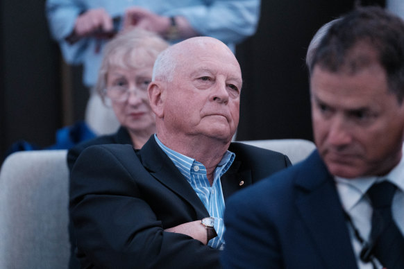 Former Woolworths CEO Roger Corbett launched a 10-minute attack on Peter Hearl.