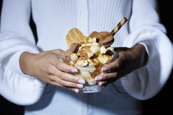 Indulge in one of Movenpick’s massive sundaes.