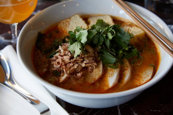 Chicken laksa at Ca Phe Mai.