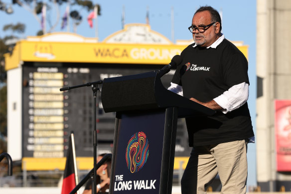 Michael Long speaks ahead of the Long Walk, held in Perth this month. 