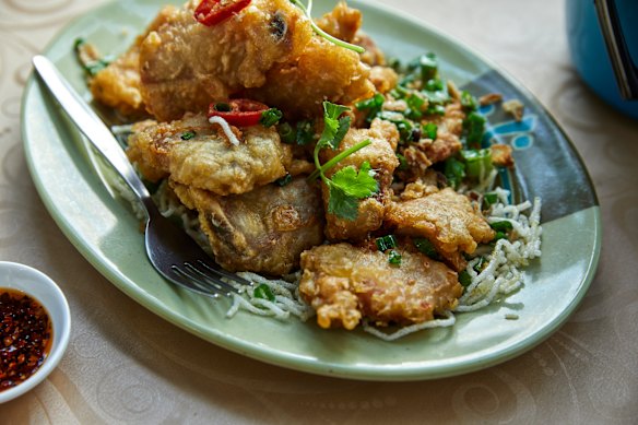 Salt and pepper pork chop.