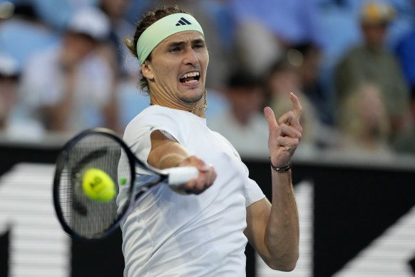 Alexander Zverev of Germany wins his fourth round match of the Australian Open.
