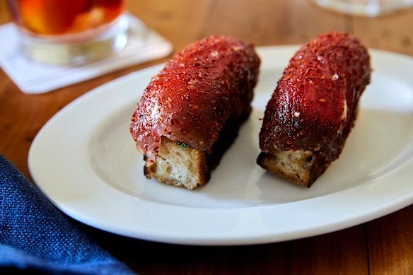 Tuna toasts at Lo Presti’s.