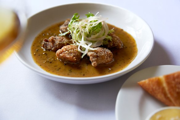 Sweetbreads au poivre.