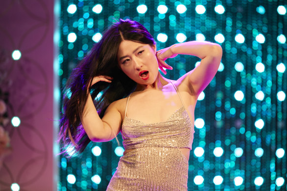 Mabel Li as Sabrina is Miss Peony’s comedic heart.