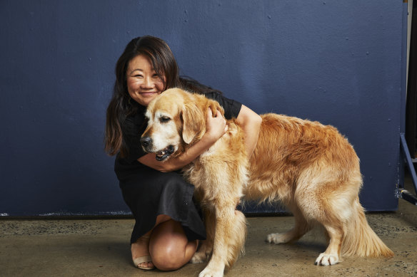 Nagi Maehashi of RecipeTin Eats with her dog Dozer, who has his own following.