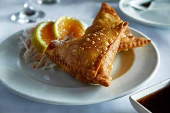 Vegetarian samosa.