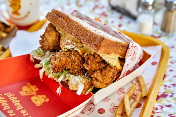 Fried chicken sando.