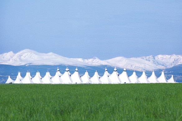 Passenger Terminal Complex at Denver International Airport, designed by Fentress Architects.