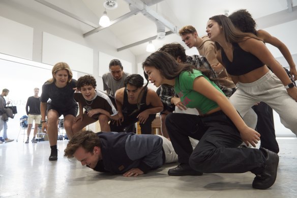 The Australian cast of Jagged Little Pill in rehearsal.