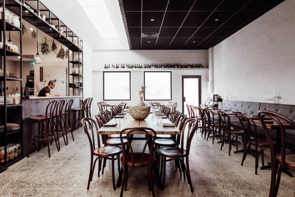 The dining room at Lamshed’s in Yarralumla.