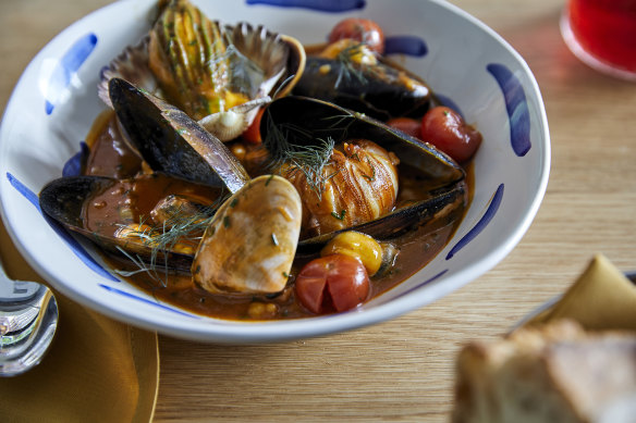 Martinez’s signature dish of petit bouillabaisse.