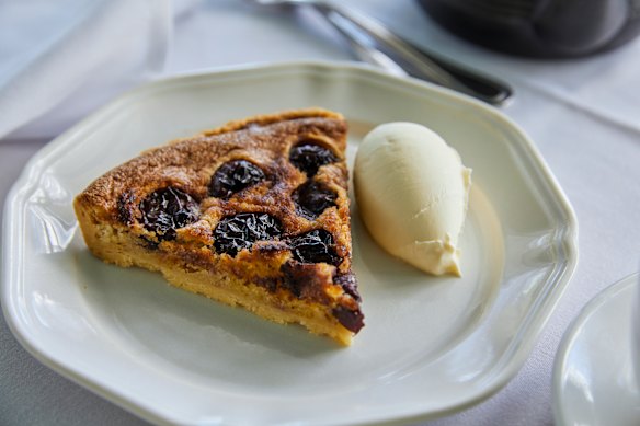 Cherry and almond tart.