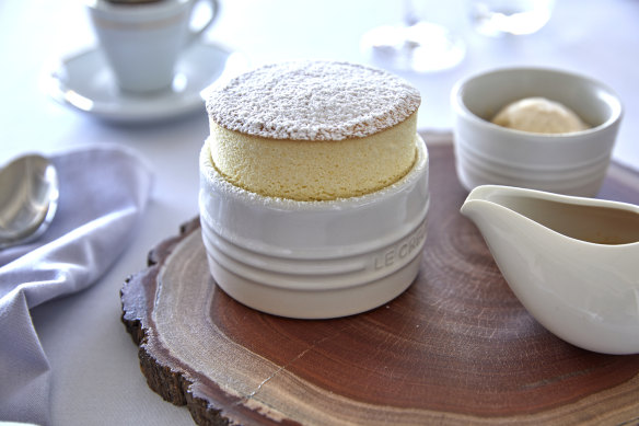 Go-to dish: Passionfruit souffle with vanilla ice-cream.